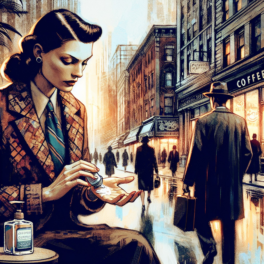 Vintage Fashion Scene on a City Street