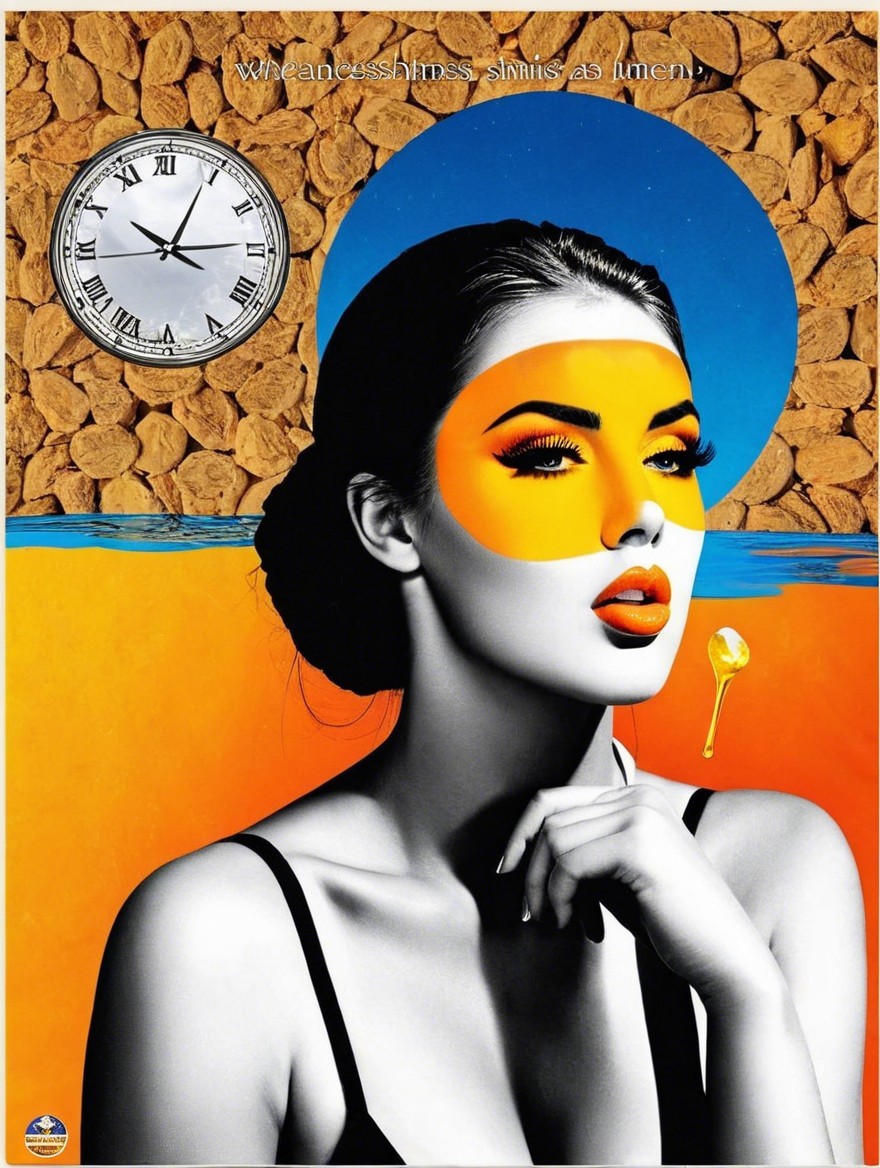Portrait of a Woman with Artistic Elements and Themes