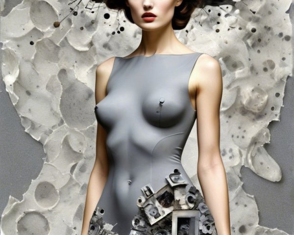 Surreal Fashion Illustration with Urban Elements