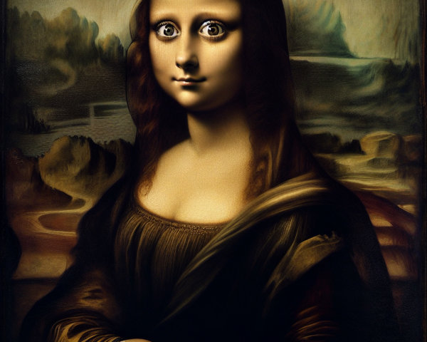 Surreal Portrait with Enigmatic Female Figure