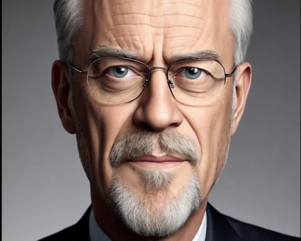 Older Man in Formal Suit with Thoughtful Expression