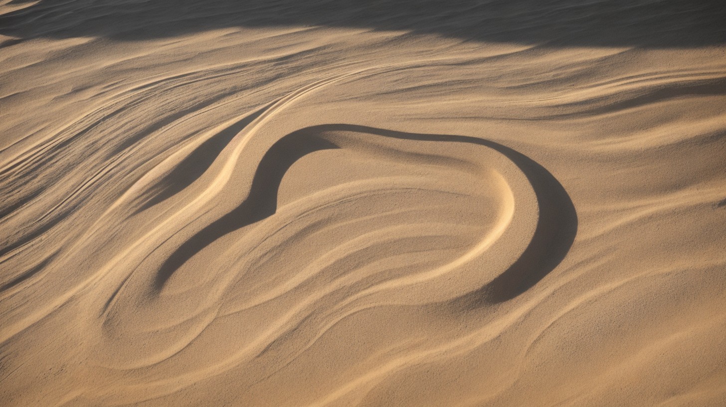 Mesmerizing Landscape of Curved Sand Dunes