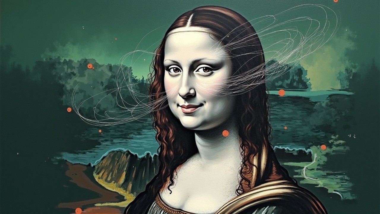 Reimagined Classic Artwork with Abstract Elements