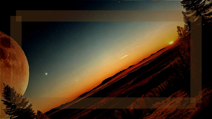 Twilight Landscape with Moon and Glowing Horizon