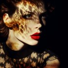 Portrait of a Young Woman with Urban Glamour Elements