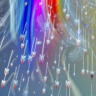 Vibrant Color Explosion with Pointed Shapes and Movement