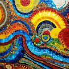 Watercolor of Oranges and Lemons in Night Sky