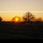 Watercolor Scene of a Mysterious Figure at Sunset