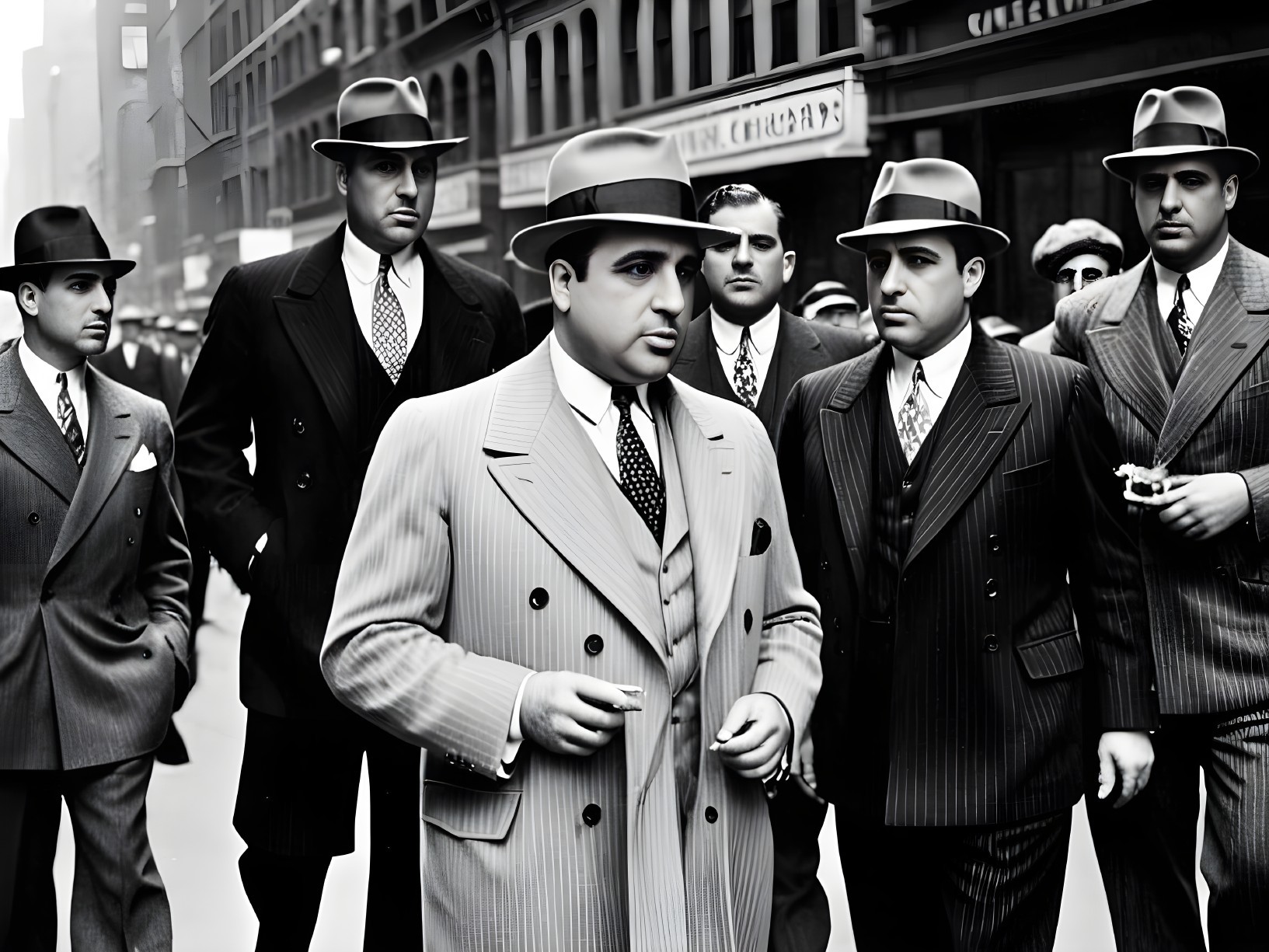 Well-Dressed Men in Suits Walking City Street