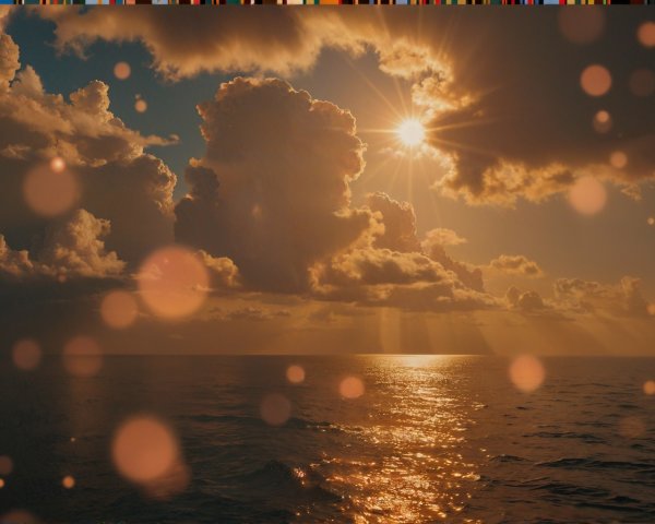 Stunning Sunset Seascape with Tranquil Ocean Reflection