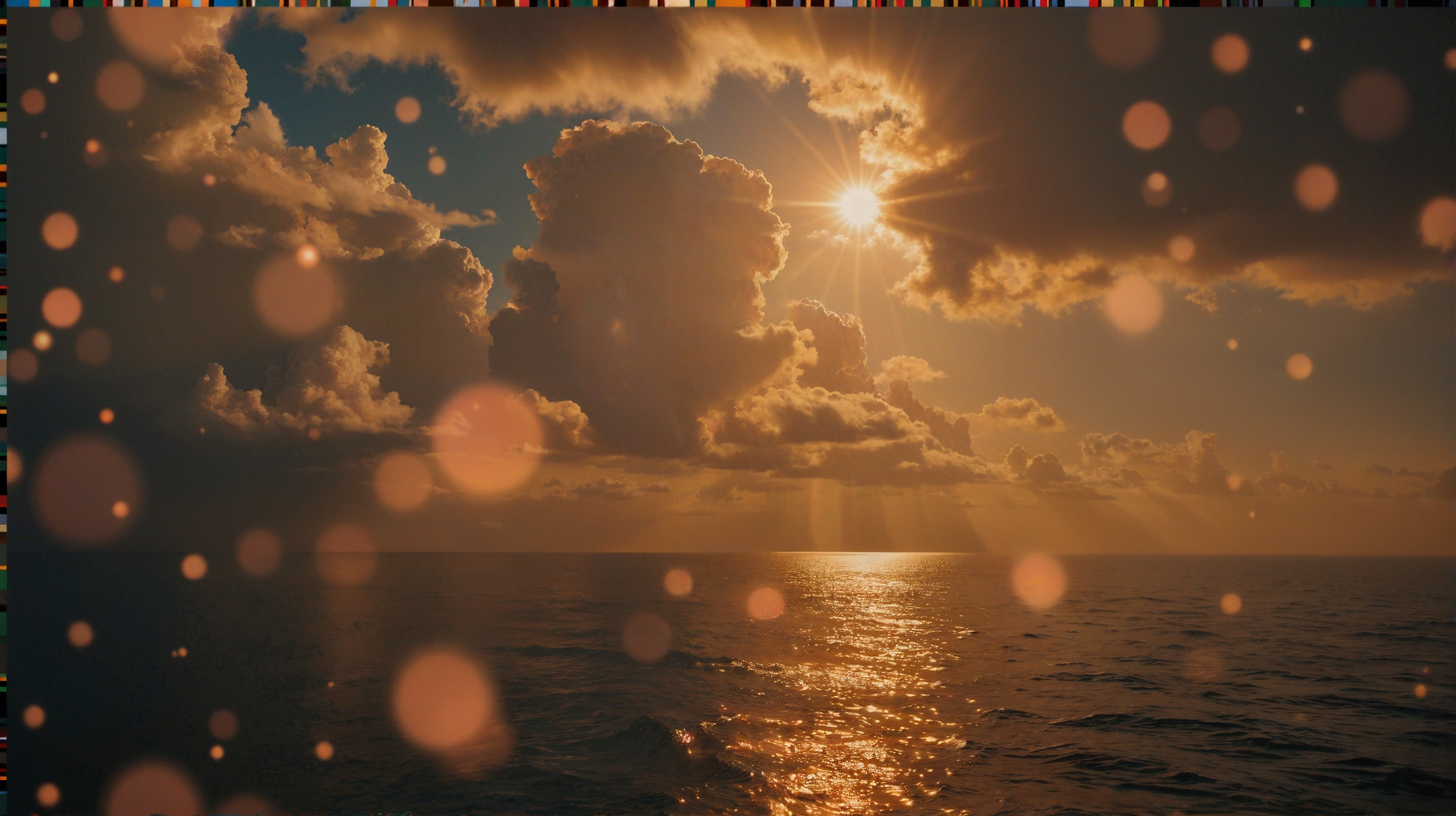 Stunning Sunset Seascape with Tranquil Ocean Reflection