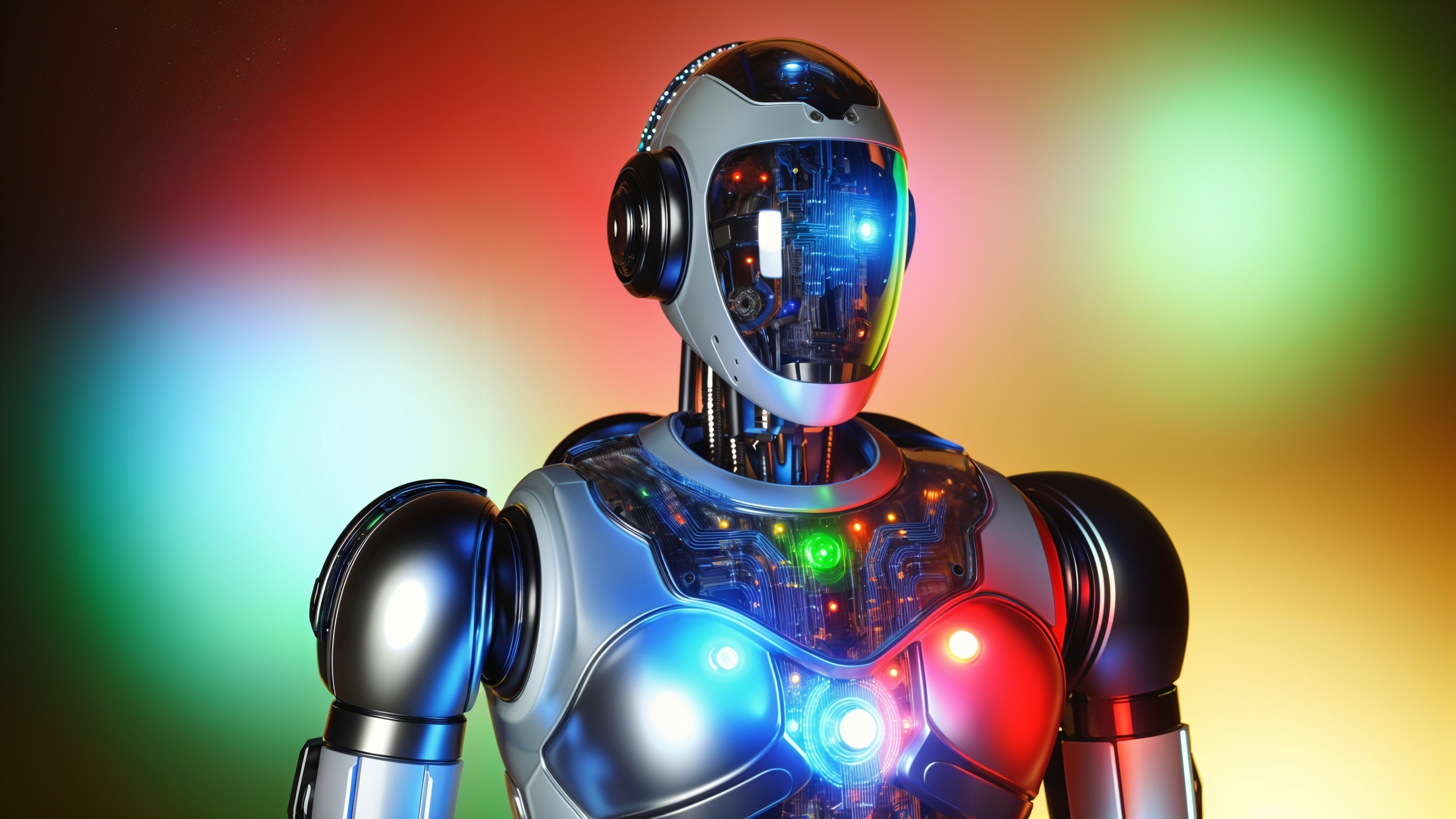 Futuristic Robot Design with Illuminated Features