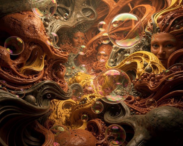 Abstract Macro Shot of Earthy Organic Shapes and Textures