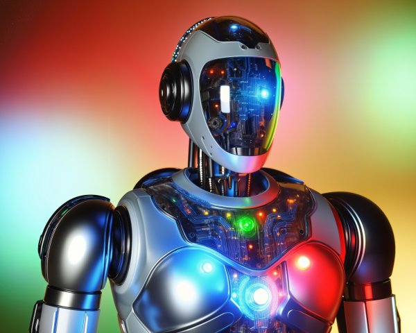 Futuristic Robot Design with Illuminated Features