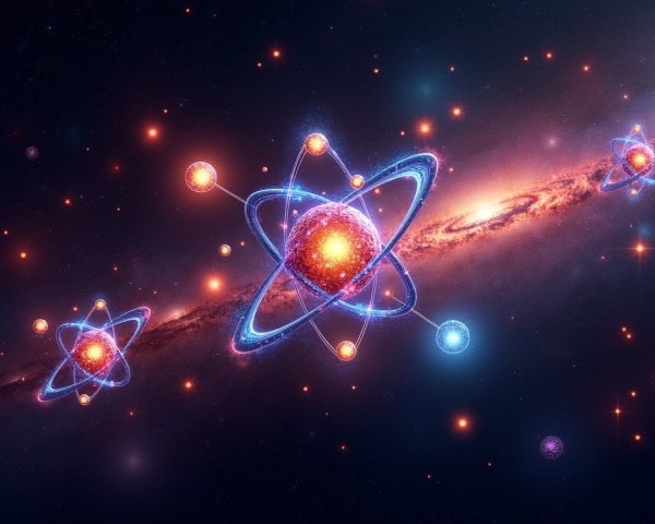Vibrant Atoms in a Cosmic Galaxy Background