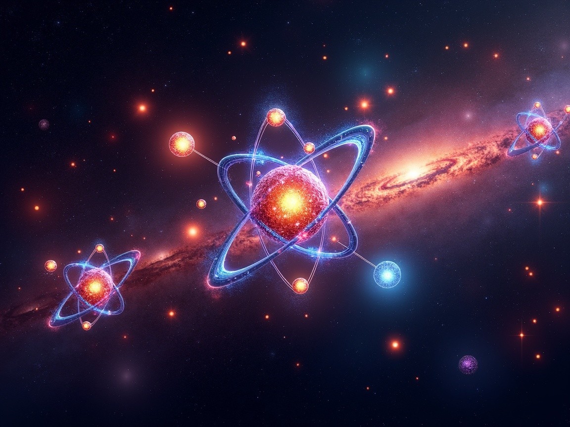 Vibrant Atoms in a Cosmic Galaxy Background