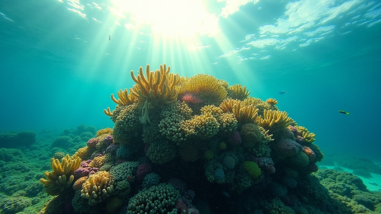 Colorful Coral Reef with Diverse Marine Life