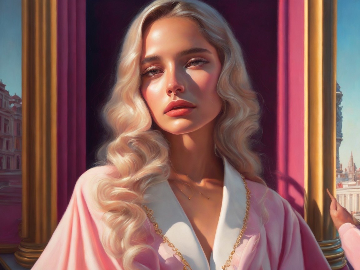 Portrait of a Young Woman in Elegant Setting