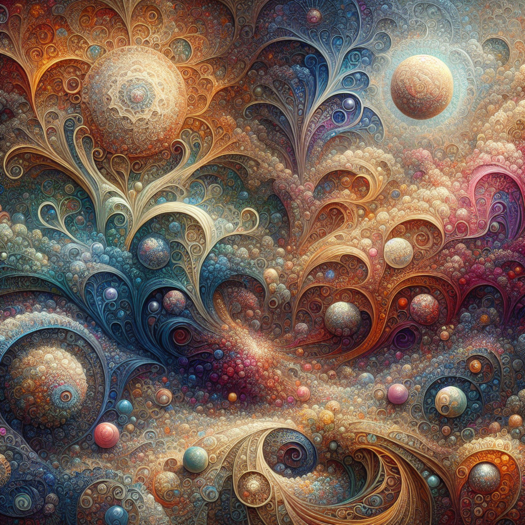 Abstract Cosmic Scene with Swirls and Rich Hues