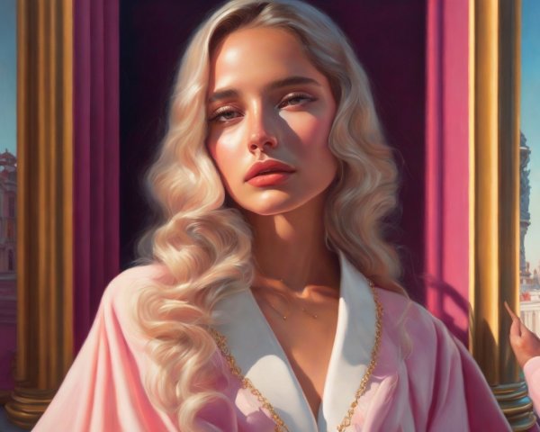 Portrait of a Young Woman in Elegant Setting