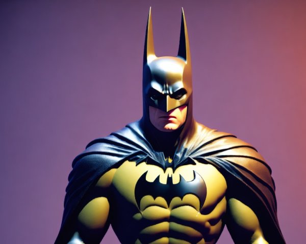 Detailed Figure of Batman in Iconic Black Suit