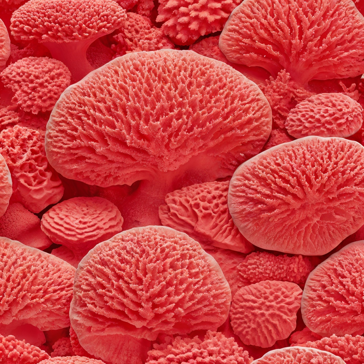 Vibrant Coral Formations with Intricate Textures