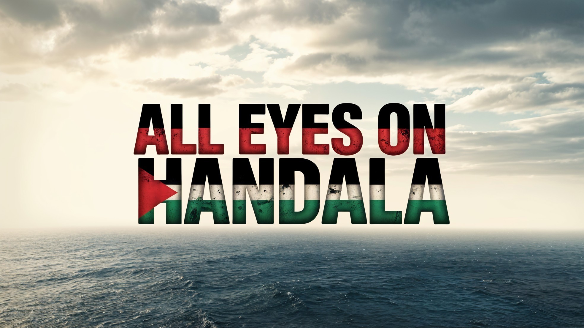 Dramatic Sky and Tranquil Sea with Text Elements