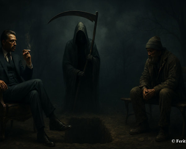 Contrast of Power and Vulnerability in Dark Setting