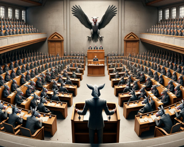Legislative Assembly of Anthropomorphic Animals in Suits
