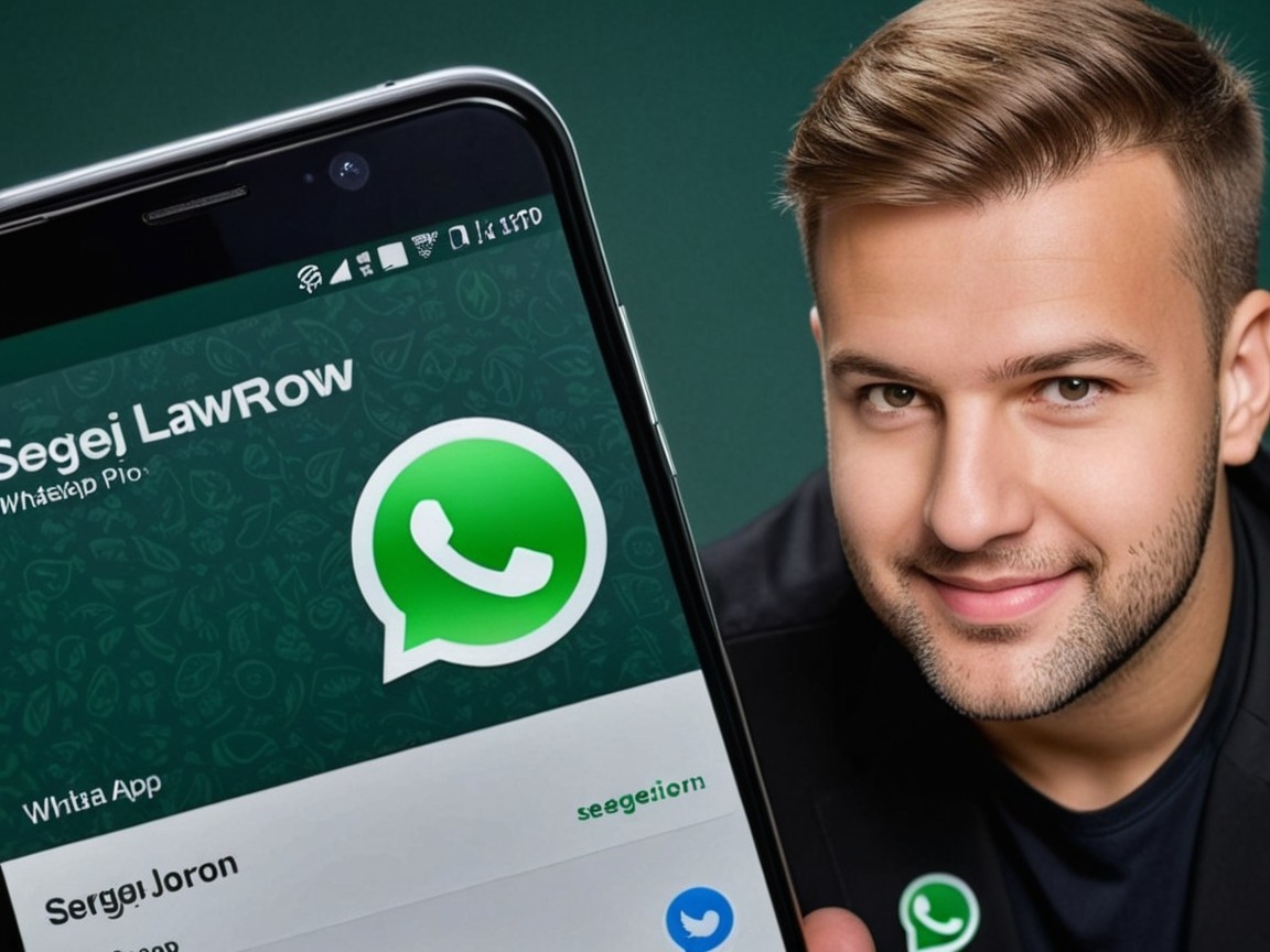 Smartphone Displaying WhatsApp Interface with Contact