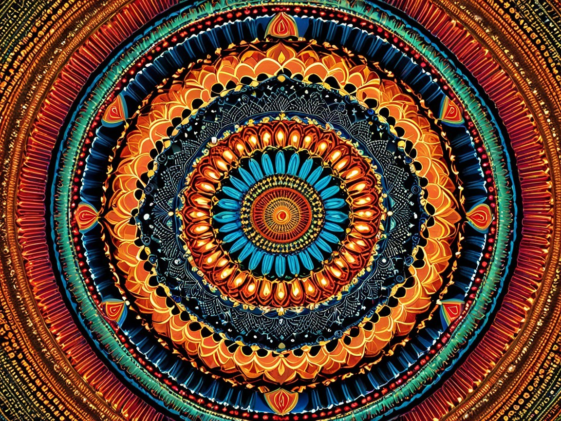 Vibrant Mandala Design with Intricate Patterns