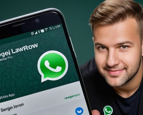 Smartphone Displaying WhatsApp Interface with Contact