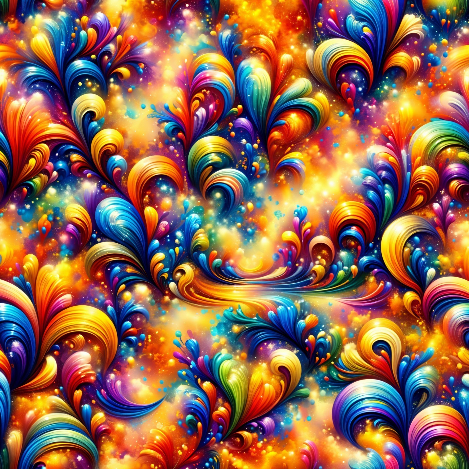 Colorful Abstract Design with Swirling Patterns and Hues