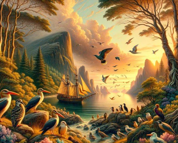 Vibrant Digital Painting of a Serene Landscape