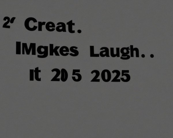 Stylized Wall Text with Playful Words and Numbers