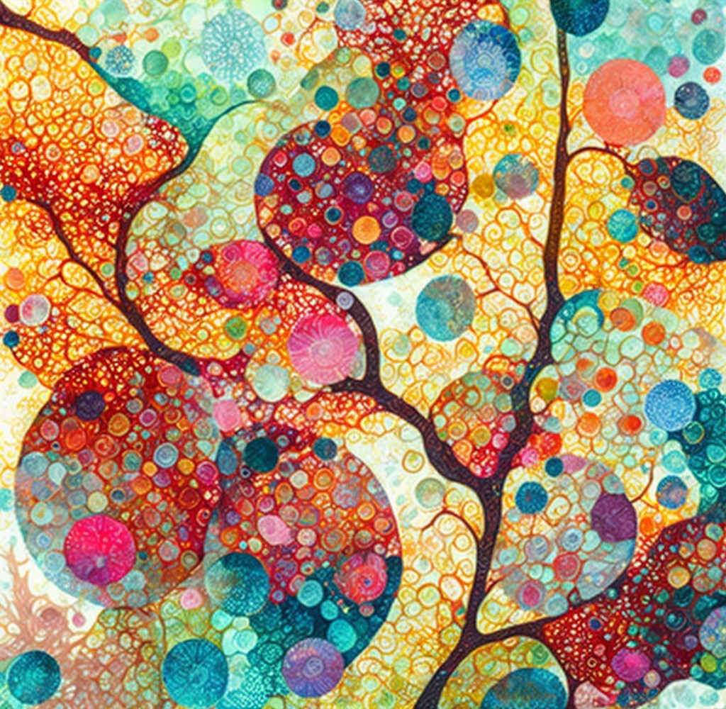 Vibrant Abstract Design with Colorful Organic Shapes