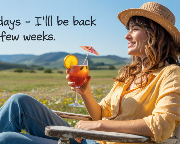 Woman in straw hat enjoys cocktail in flower field