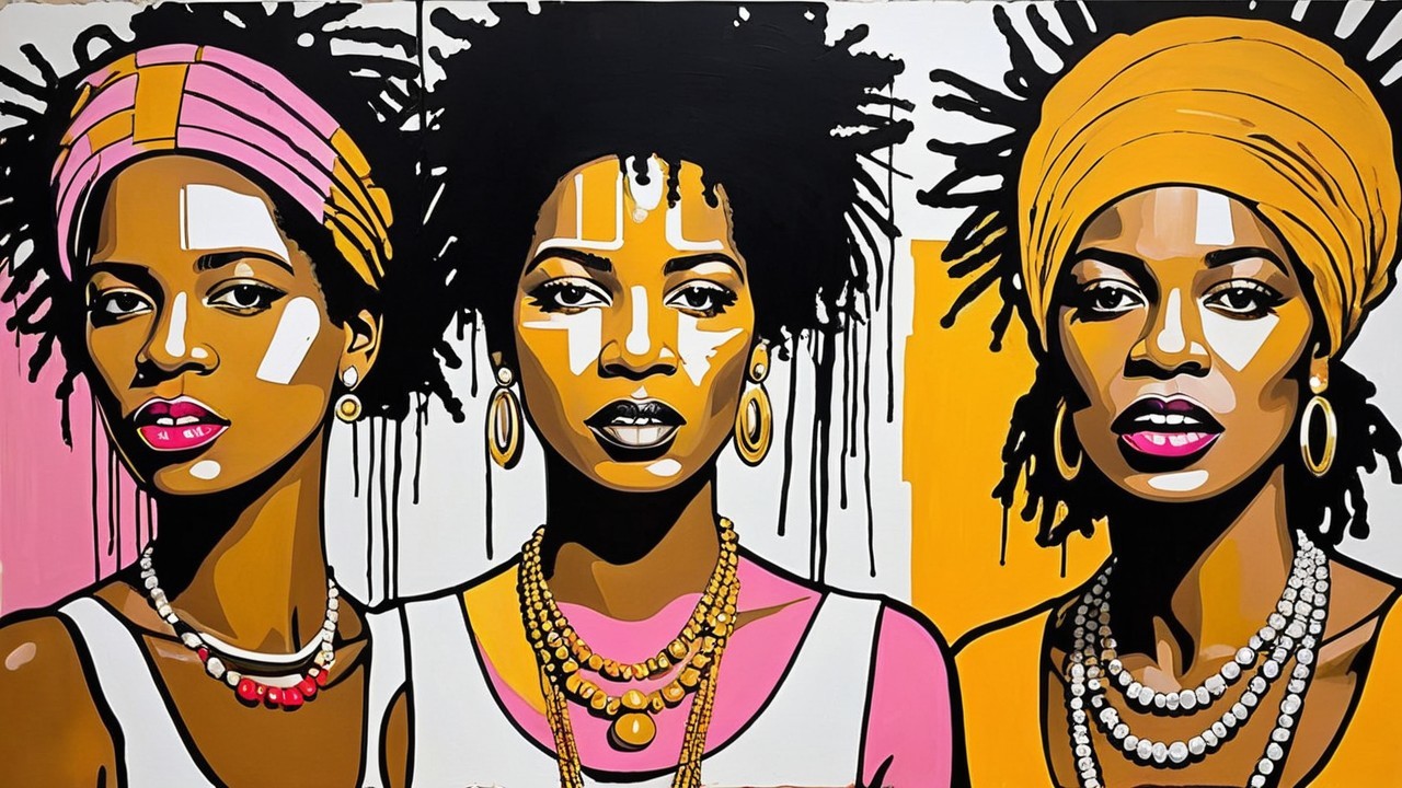 Stylized Portraits of Women Celebrating Cultural Diversity