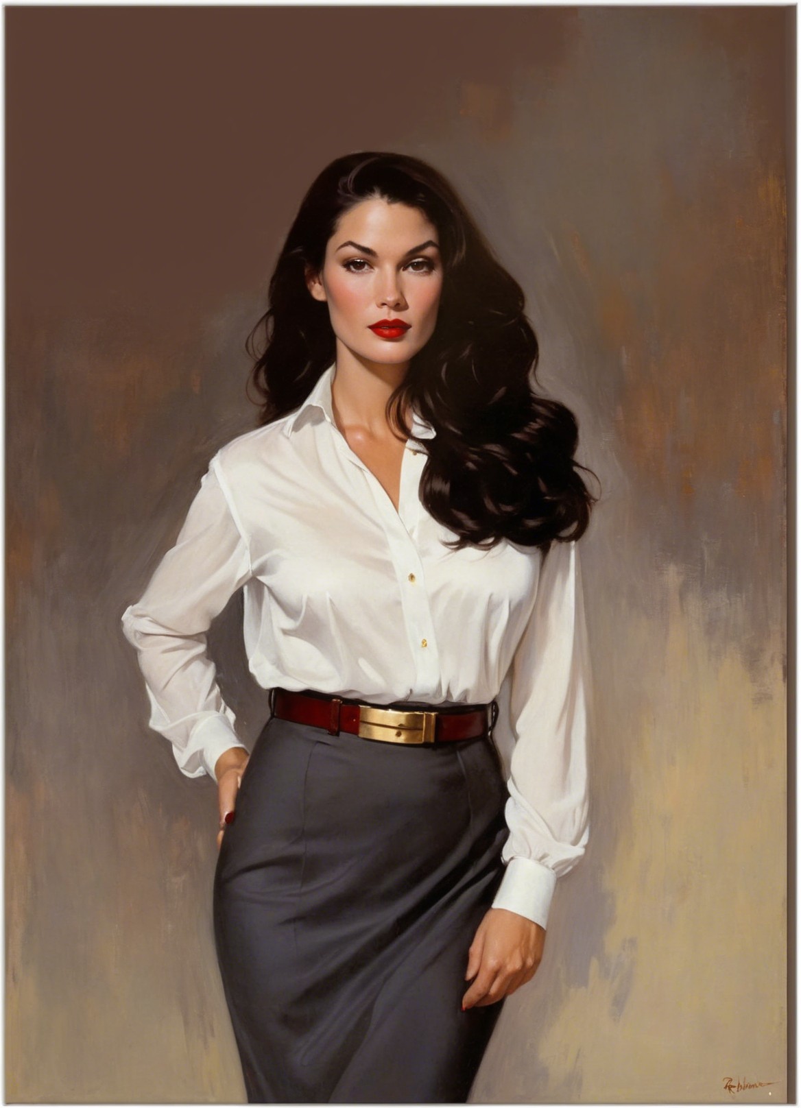 Glamorous Woman in Elegant Professional Attire