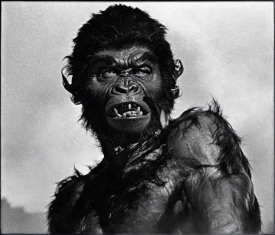 Close-up of a powerful humanoid creature with fur