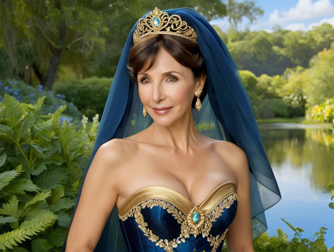 Regal Figure in Elegant Gown by Serene Pond