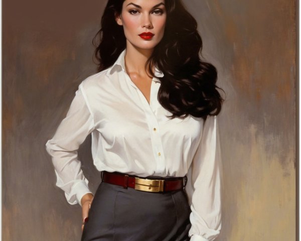 Glamorous Woman in Elegant Professional Attire