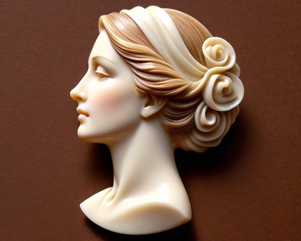 Elegant Woman Profile in Intricate Detail and Color