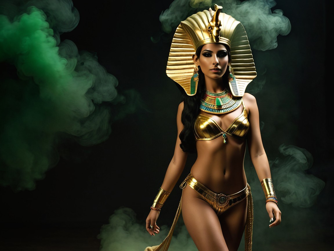 Glamorous Golden Costume Inspired by Egyptian Royalty