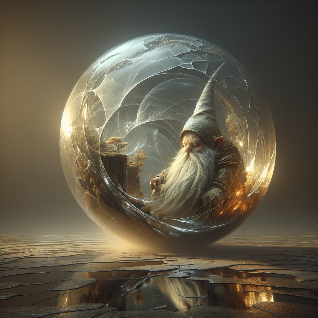 Gnome in a Glowing Orb of Serenity