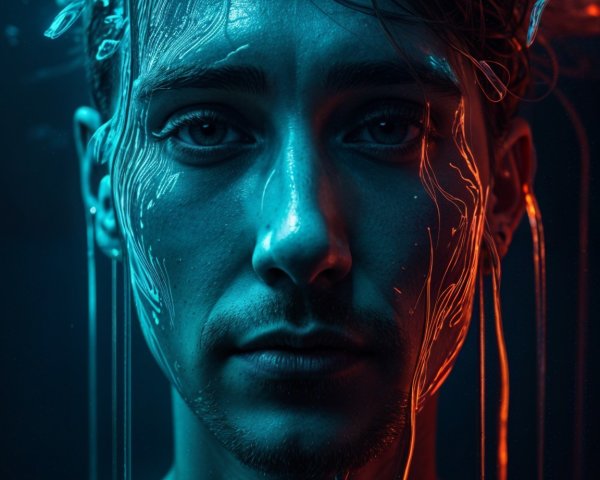 Underwater Portrait of a Young Man with Ethereal Glow