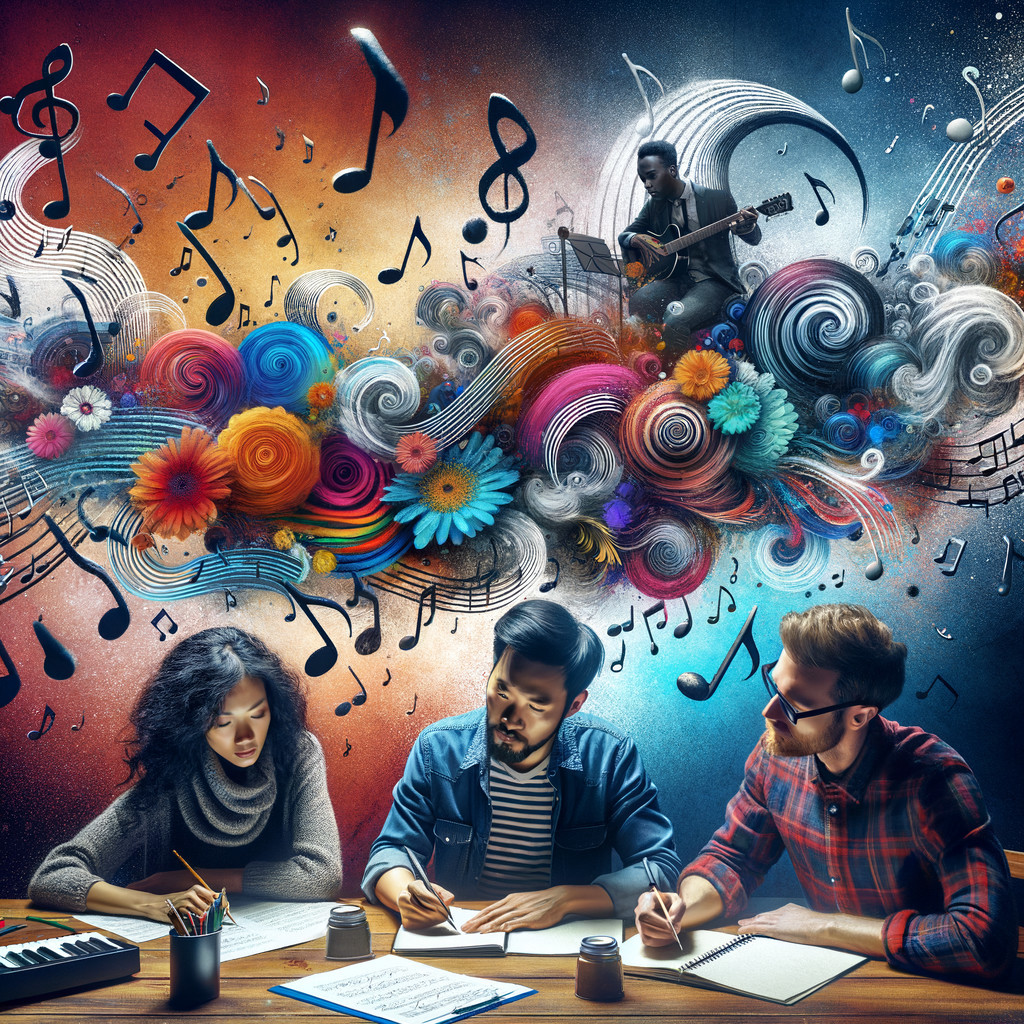 Collaborative Artistic Scene with Music and Creativity