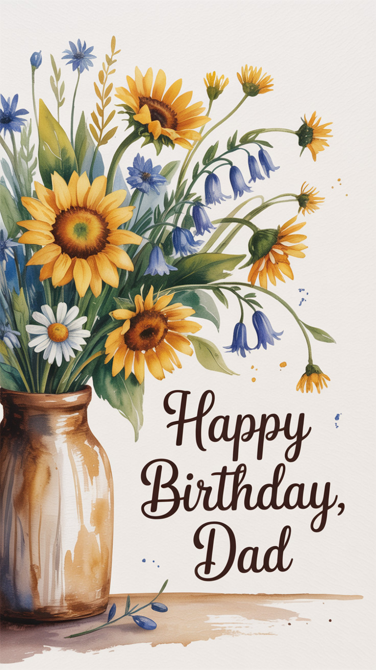 Vibrant Floral Bouquet with Heartfelt Birthday Message