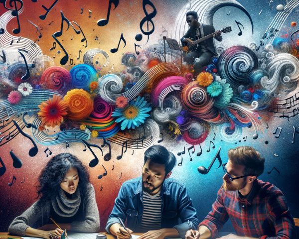 Collaborative Artistic Scene with Music and Creativity