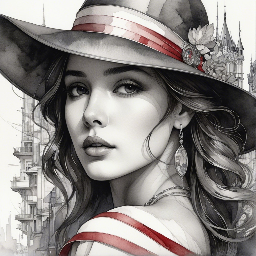 Portrait of a Woman in a Wide-Brimmed Hat